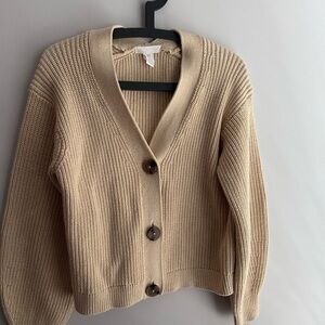 H&M Yellow Button-Up Cardigan